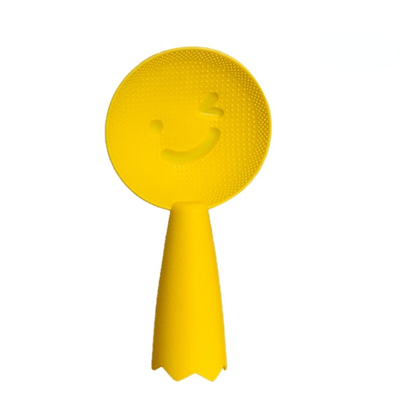 Household Rice Spoon Non-stick Rice Spoon Rice Cooker Spoon Can Stand Smiley Face Corn Fiber Rice Spoon Cute Kitchen: Yellow 1pcs