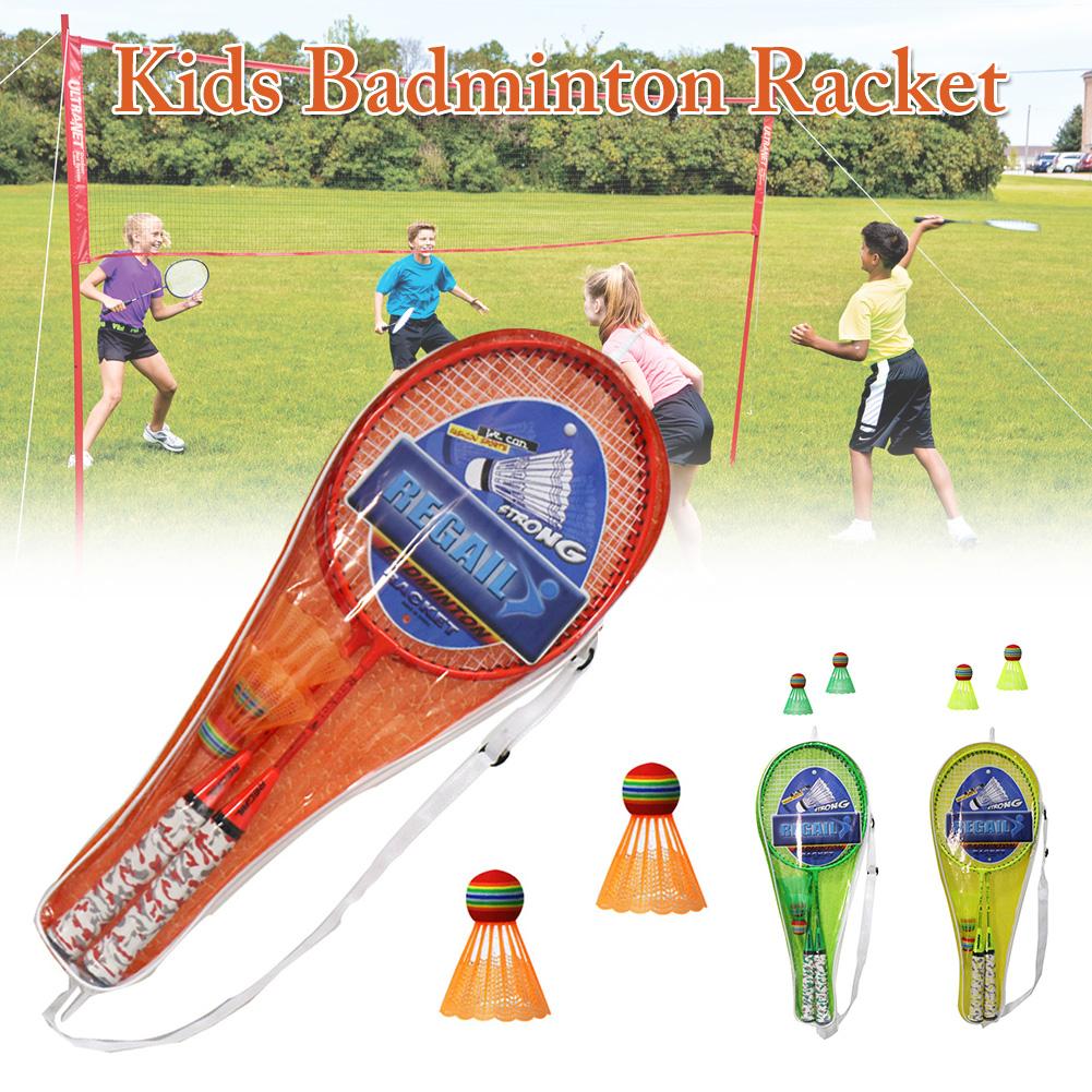 Badminton Racket Set Free Two Balls Racket Battledore Set for Children Outdoor Sport