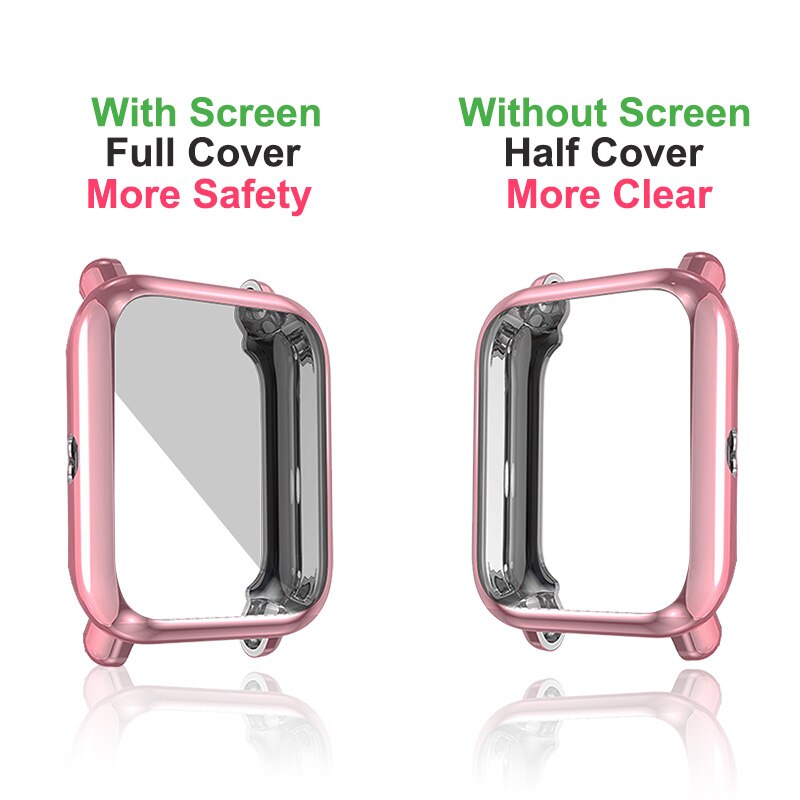Amazfit Bip U S Lite futerał ochronny z folią do akcesoriów Amazfit GTS 3 2 Mini Bumper TPU obudowa ochronna