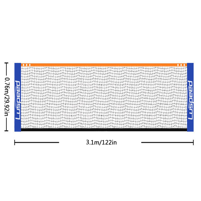 Portátil Folding Standard Professional Badminton Net, Indoor e Outdoor Sports, Voleibol, Treino de Ténis, Square Mesh: Branco