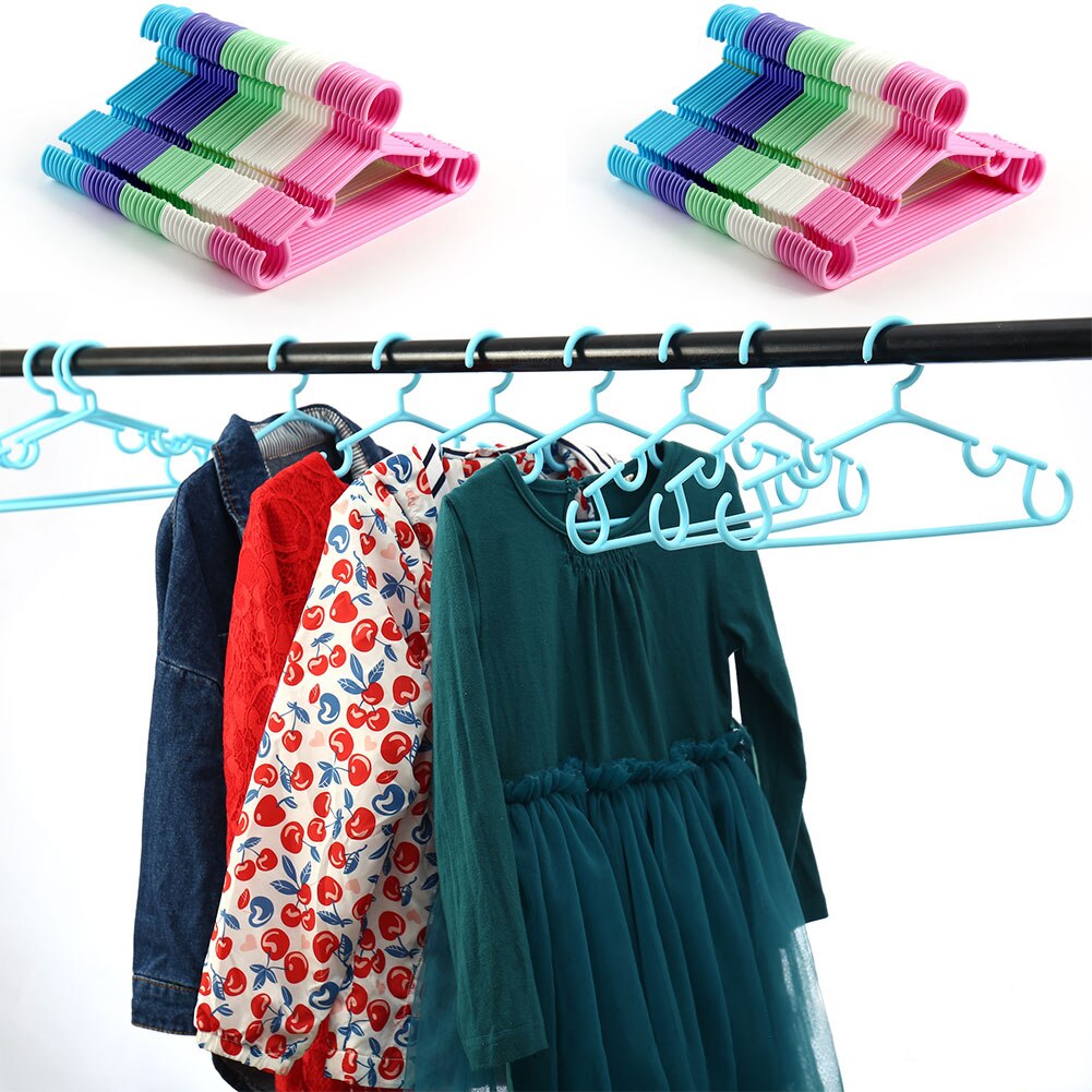 Cintre en plastique manteau pantalon bébé multifonction gain de place enfants vêtements stockage suspendu Multi coloré enfants
