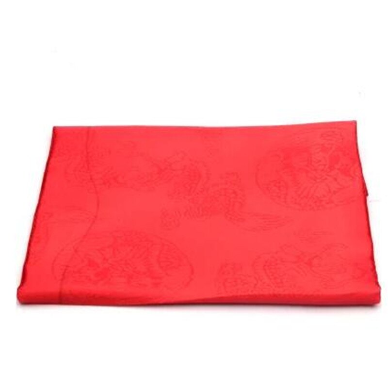 Tissu tantrique rituel bouddhiste tibétain de , frais et agréable, magnifique Satin Jacquard Dragon et phénix 230cm * 43cm: Rouge