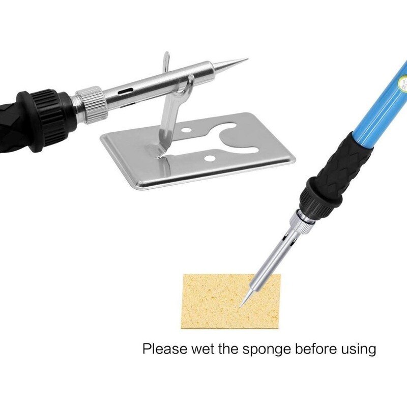 60W Soldering Iron Kit with Adjustable Temperature Welding Tools with ON-Off Switch Soldering Kits Heater Soldering Tips Rework