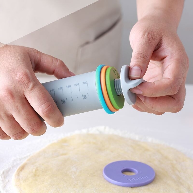 Tykkelse justerbare kageruller non-stick silikone bagemåtte fondant pizza dej pad køkken bagning kage bagegrej værktøjer