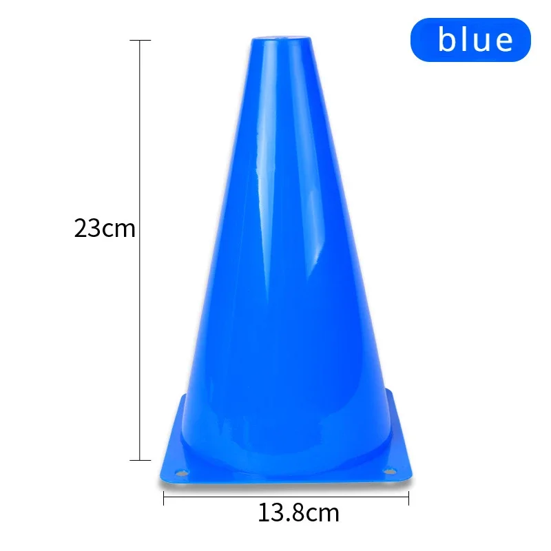 23cm merkkiä ämpäri paksu jalkapallotie tasainen harjoituskartio rulla paalu jalkapallo jalkatyö harjoittelu este merkintä kuppi este merkki: Sininen