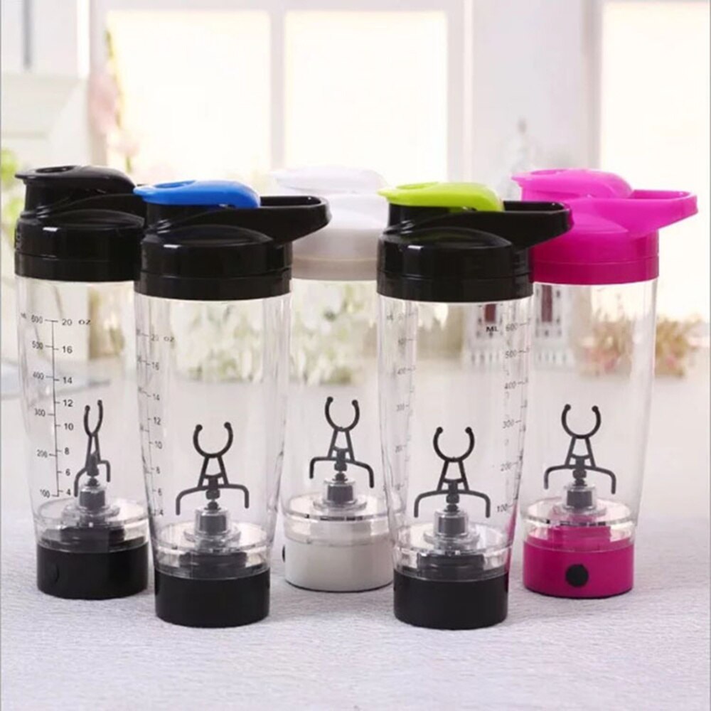 1 Pc Protein Shaker Bottle Vortex Mixer Tornado Shaker Cup 600ml Automatic Portable Battery Operated Stirring Shaker