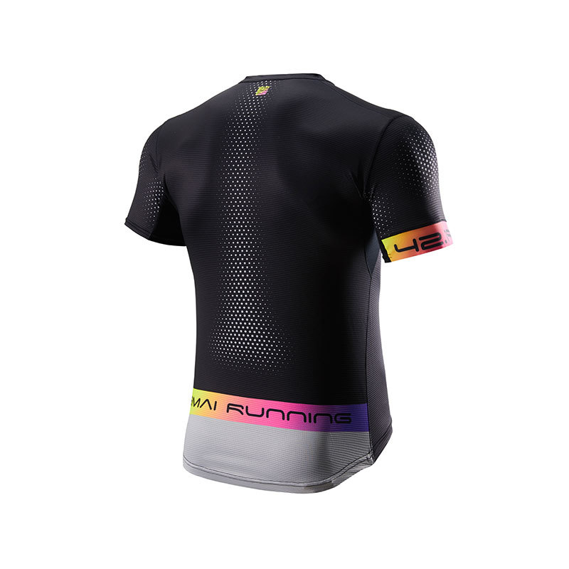 Maratón Running manga corta verano Fitness cuello redondo Camiseta Fitness de secado rápido transpirable blusa superior ropa al aire libre