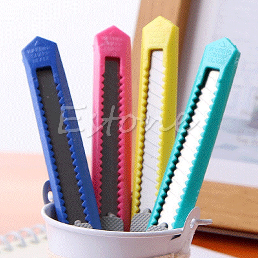 2PCS Box Cutter Utility Knife Snap Off Retractable Razor Blade Knife Tool