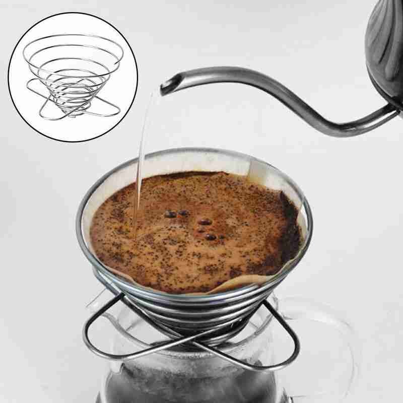 Mini porte-filtre à café pliable, 2-4 tasses, tasse, Portable, en acier, pour la cuisine et la salle à manger