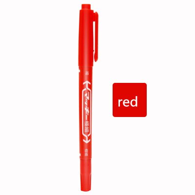 Marqueur japonais authentique zèbre MO-120-MC, petit stylo à Double tête étanche à l&#39;huile pour étudiant en dessin, 1 pièce: Red red ink