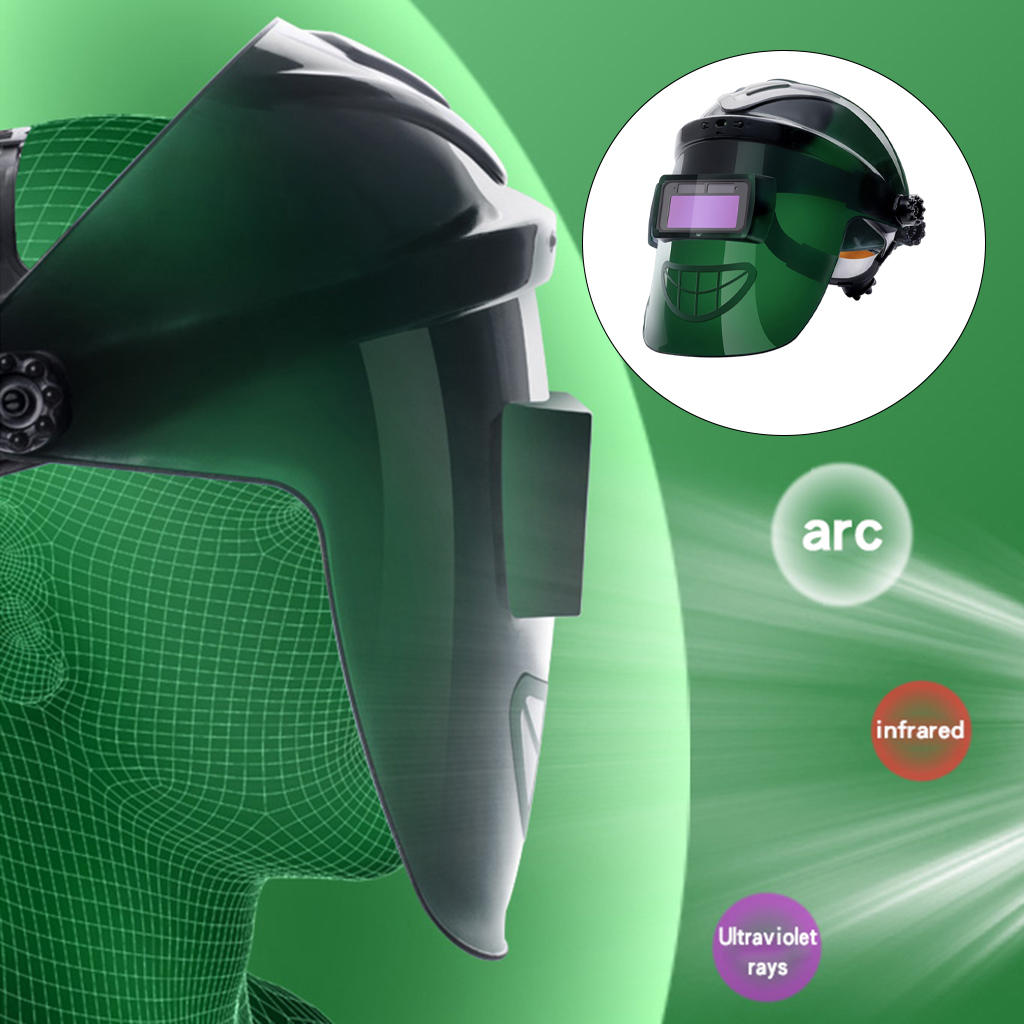 Size Aanpassing Solar Auto Donkerder Elektrisch Lassen Helm Externe Led Licht Bereik 9-13