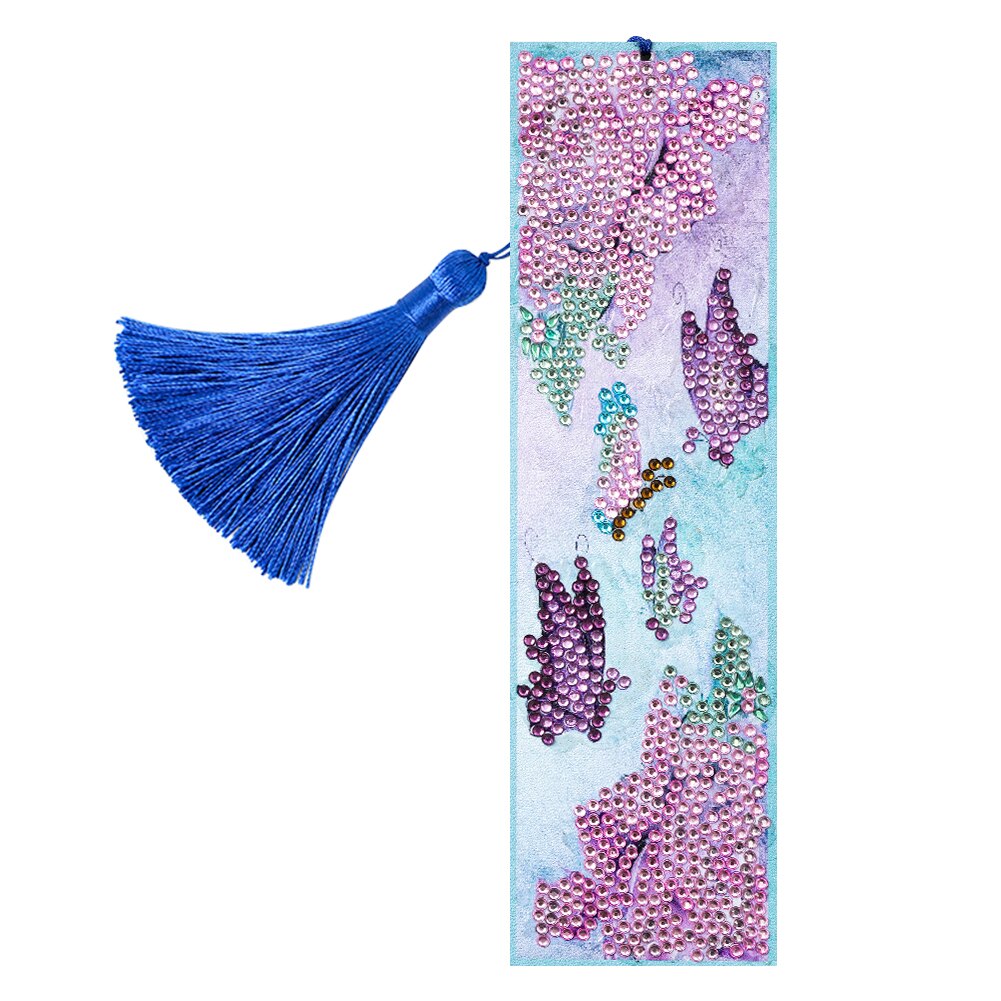 5D Special Shaped Diamond Painting Leather Bookmark Diamond Embroidery Craft Tassel Book Marks DIY Crafts Christmas: 09