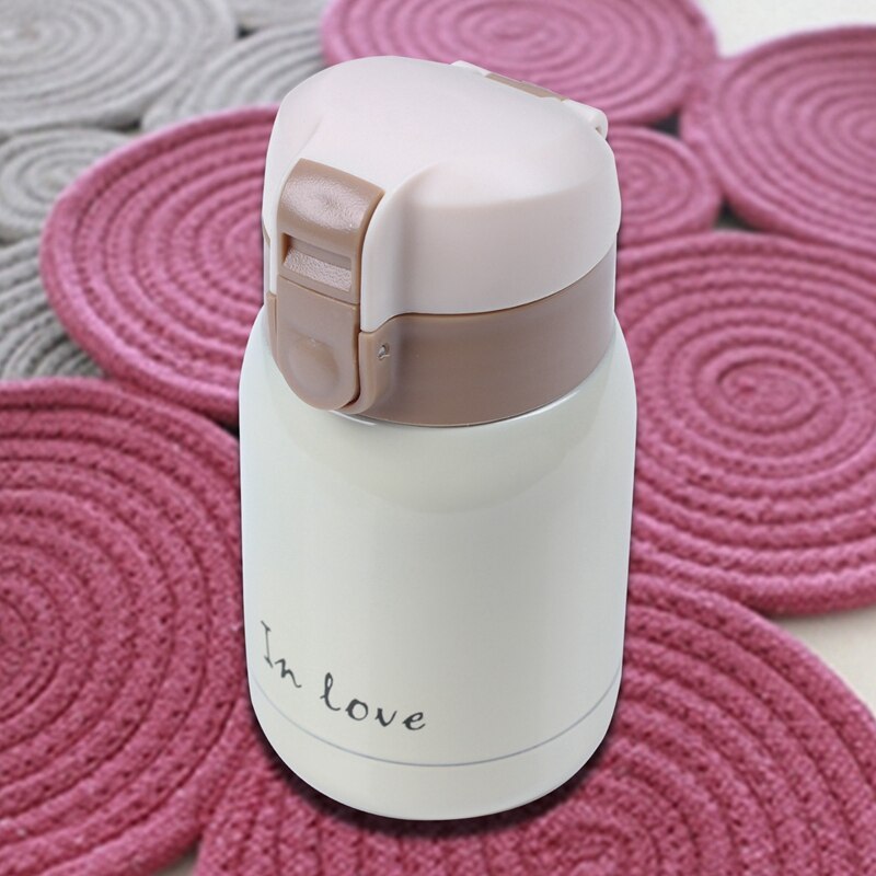 Mini stor mave termokande i rustfrit stål (beige )200ml