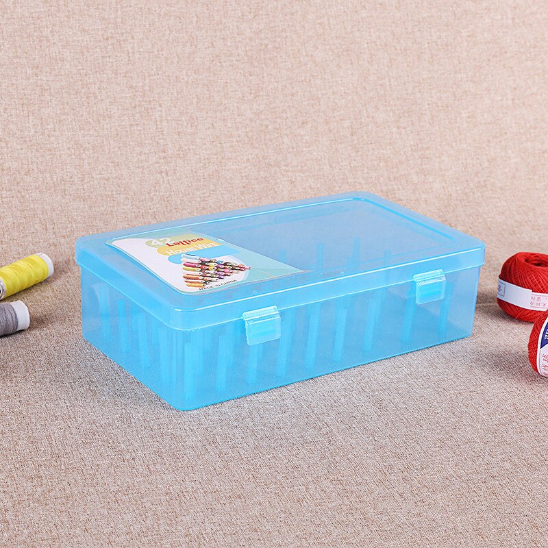 Sewing Thread Storage Box 42 Pieces Spools Bobbin Carrying Case Container Holder Craft Spool Organizing Case Sewing Storage Box: Blue