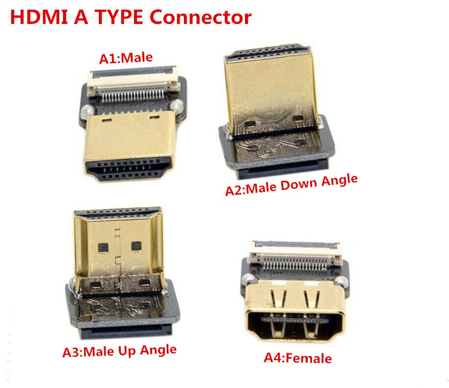 FPV Micro HDMI Mini HDMI 90 gradi Adattatore 5cm-100 centimetri FPC Nastro Piatto HDMI Cavo Passo 20pin per Multicopter Fotografia Aerea