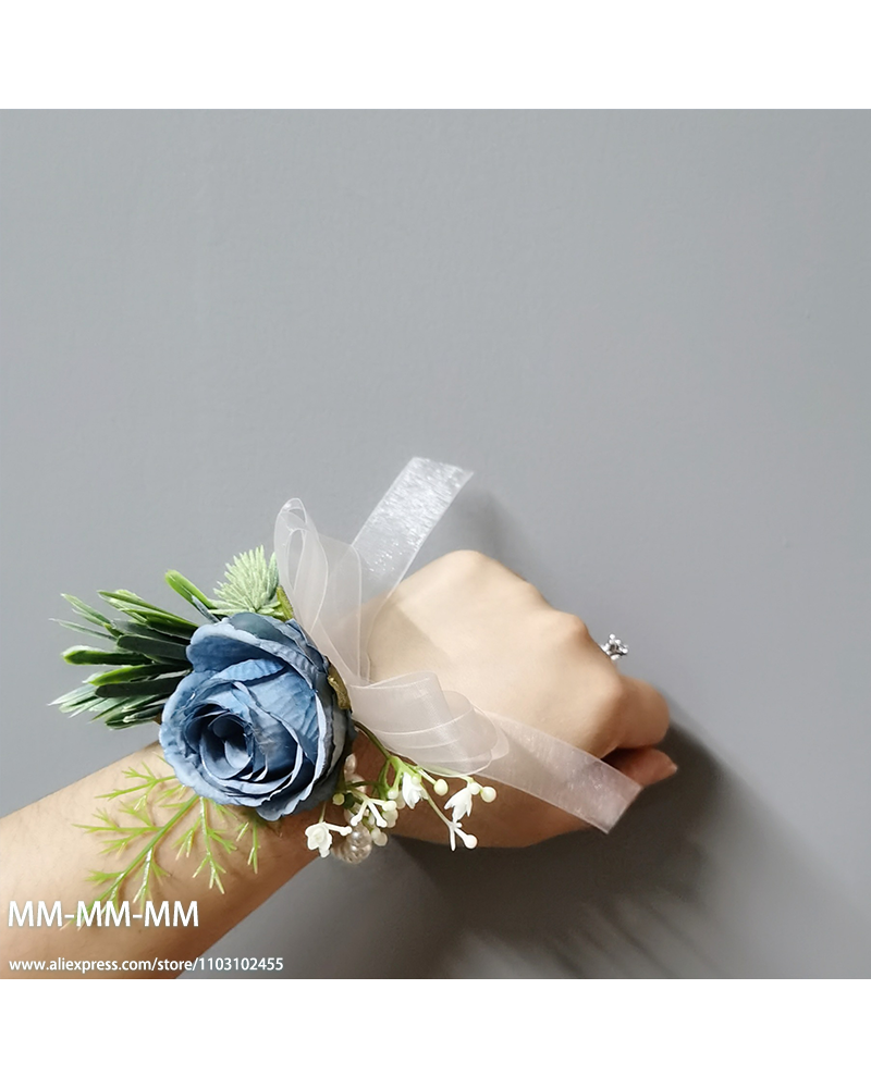 MM Boutonniere und Taillen-Corsage-Set für Hochzeit für Mann, Bräutigam, Trauzeuge, Seidenblumendekoration, Hochzeitsaccessoires: green