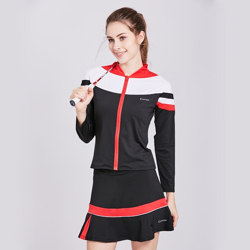 Kleding Kleding Voor Vrouwen Herfst Lente Pak Tops Shirt Lady Golf Wear Tennis Baseball Slanke Lange Mouw Jasje Korte Rok