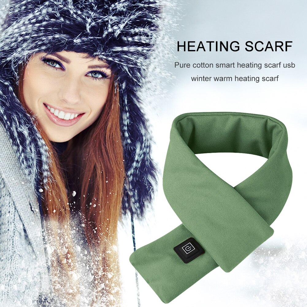 Cotton Smart Heating Scarf Cosy Neck Guard Electric Heated Collar Scarves Winter Scarf Heated Scarf Neckerchief Plush Collar