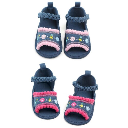 Focusnorm Baby Mädchen Rüschen Blume Schuhe Sandles Sommer Schuhe Kleinkind Prewalker
