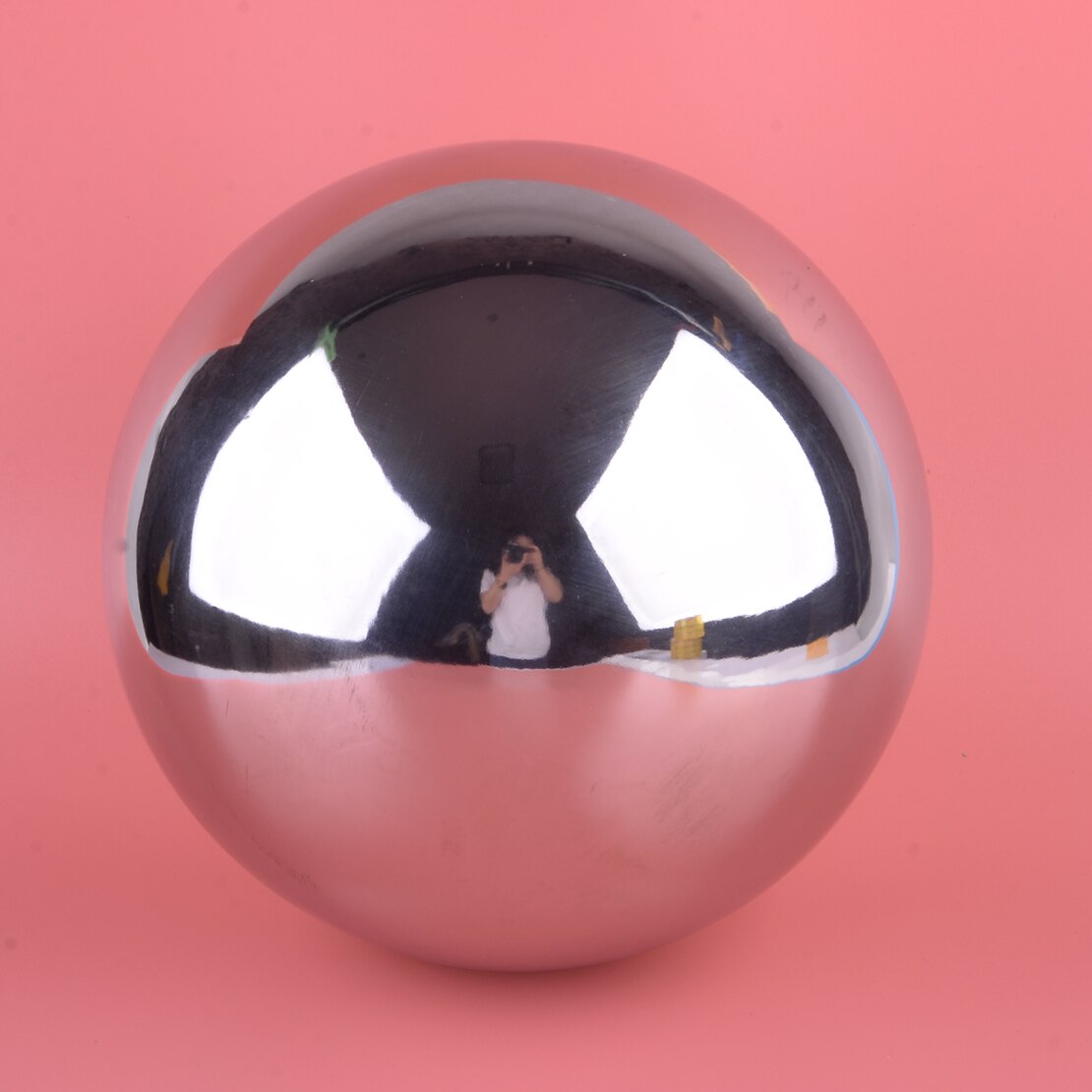 Silver 250mm Stainless Steel Mirror Sphere Hollow Ball Large Home Garden Ornament Decor
