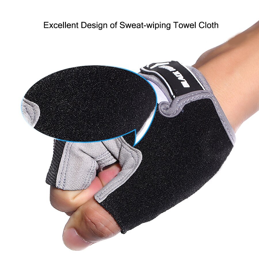 Guantes antideslizantes de medio dedo para levantamiento de pesas y fitness, guantes para ciclismo al aire libre, guantes para bicicleta de montaña, guantes para andar en bicicleta