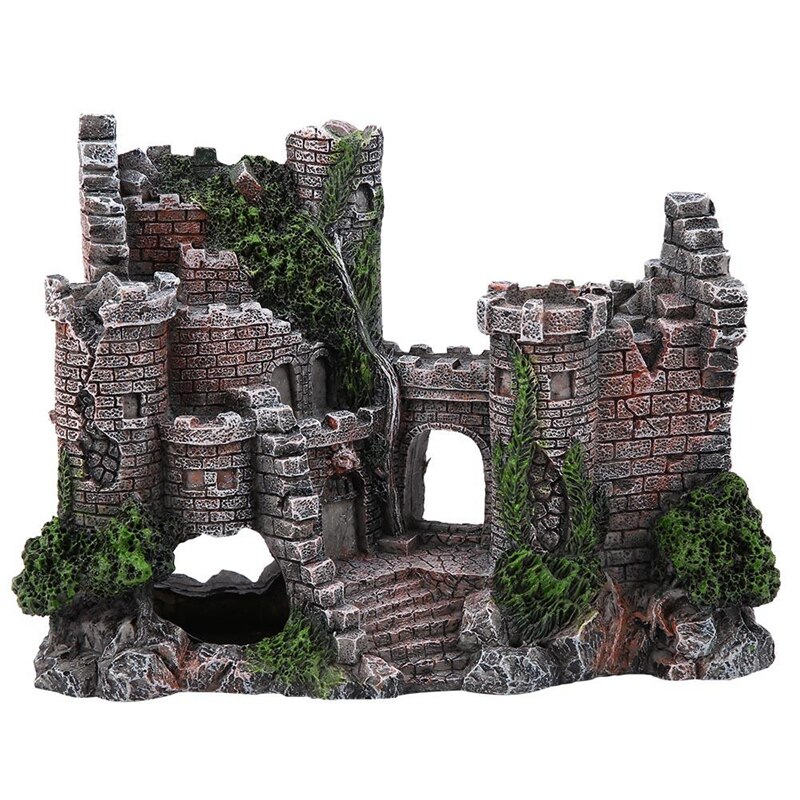 Aquarium Decorations Series - Classical Resin Castle Ornament,Eco-Friendly Fish Tank Castle Aquarium Accessories