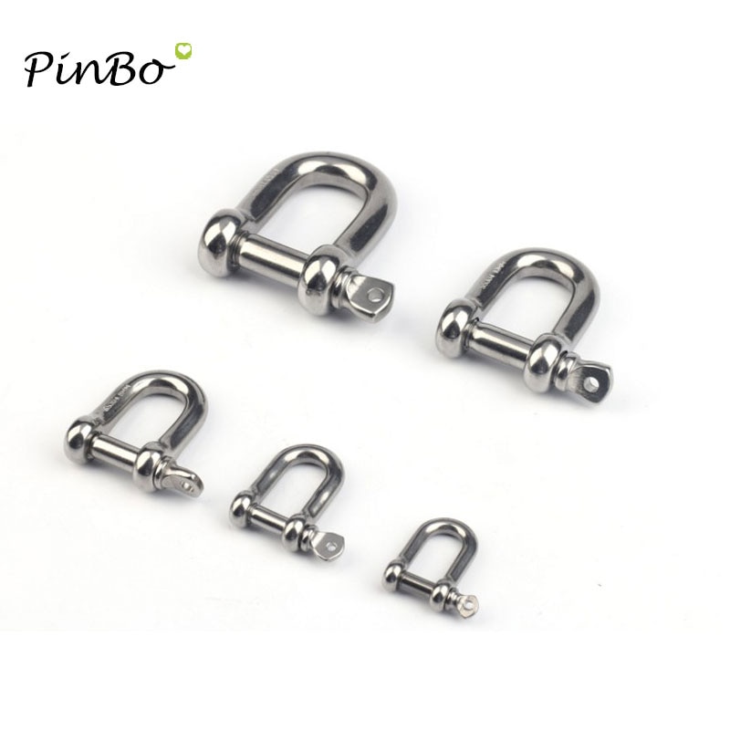m10 ,2pcs 100% stainless steel 304 D- dee type shackle , antirust shackle , sus304 m10 dee shackle
