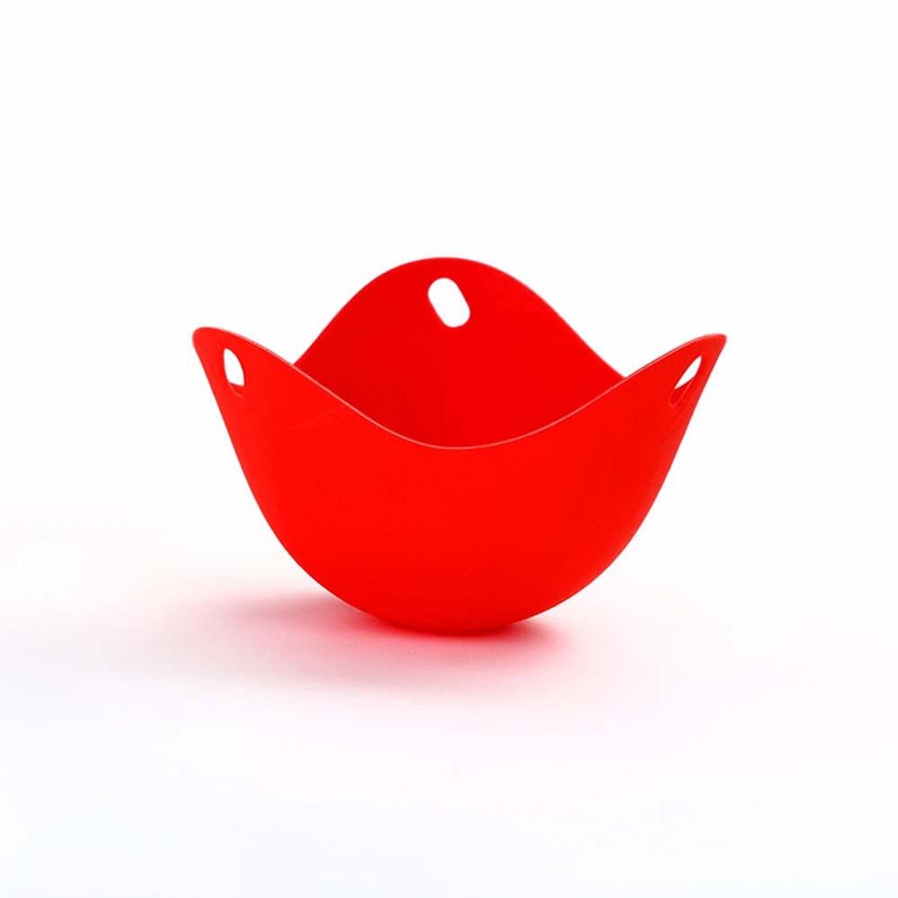 Meijuner Egg Poachers High Temperature Resistant Silicone Egg Cooker Environmentally Silicone Steamed Egg Tray For Home Decor: red