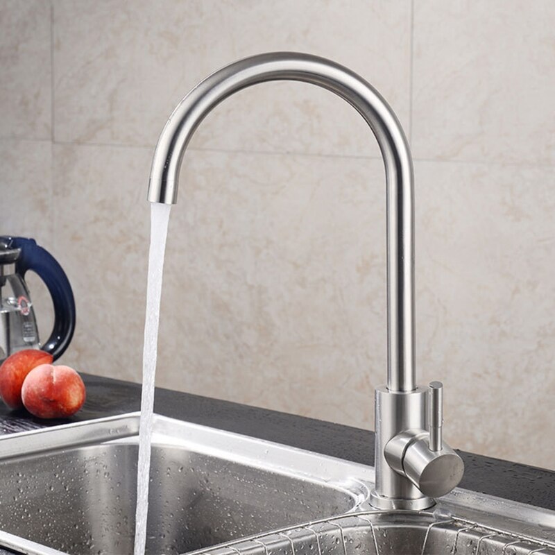 Kitchen faucet Replacement Stainless Steel Sink Faucet Spout Kitchen Sink Faucet Pipe Fittings Single Handle Connection