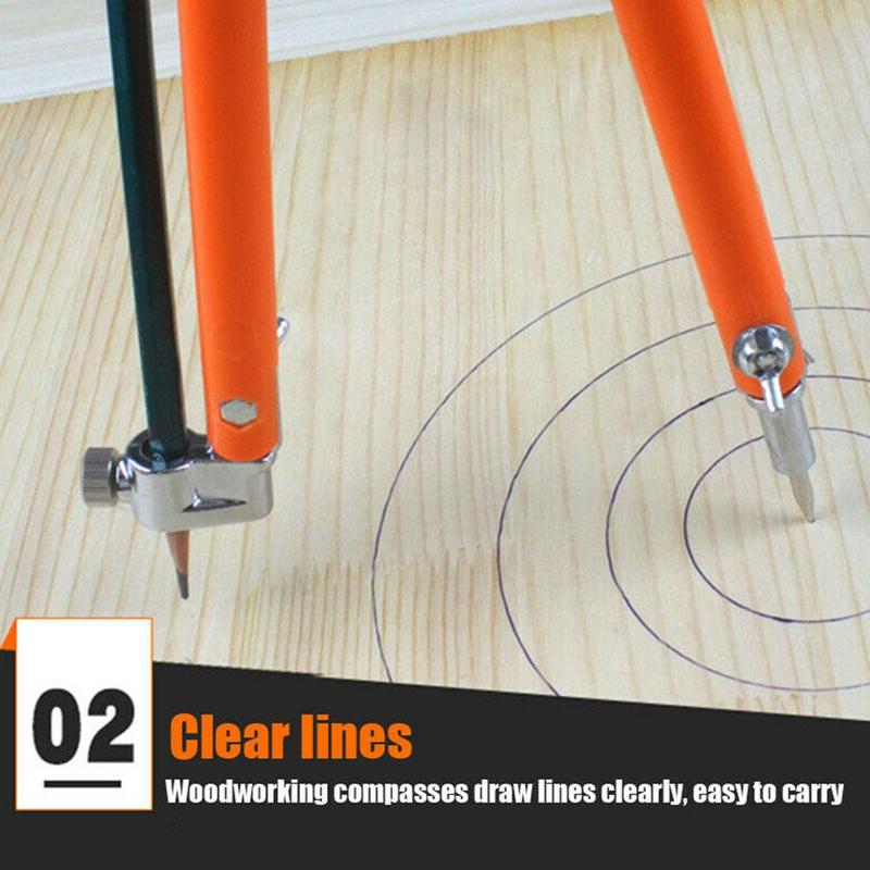Steel Round Marking Scribe Woodworking Drawing Compass Compasss Marking Layout Tool Tool Circular Woodworking L9W6