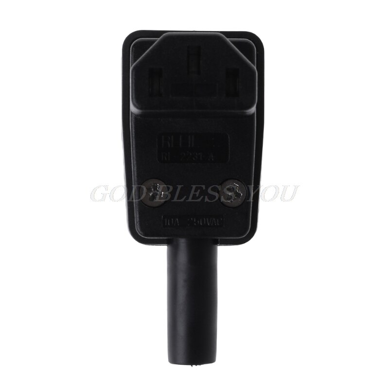 90 Degree Angled IEC 320 C13 Female Plug AC 10A 250V Power Cord Cable Connector