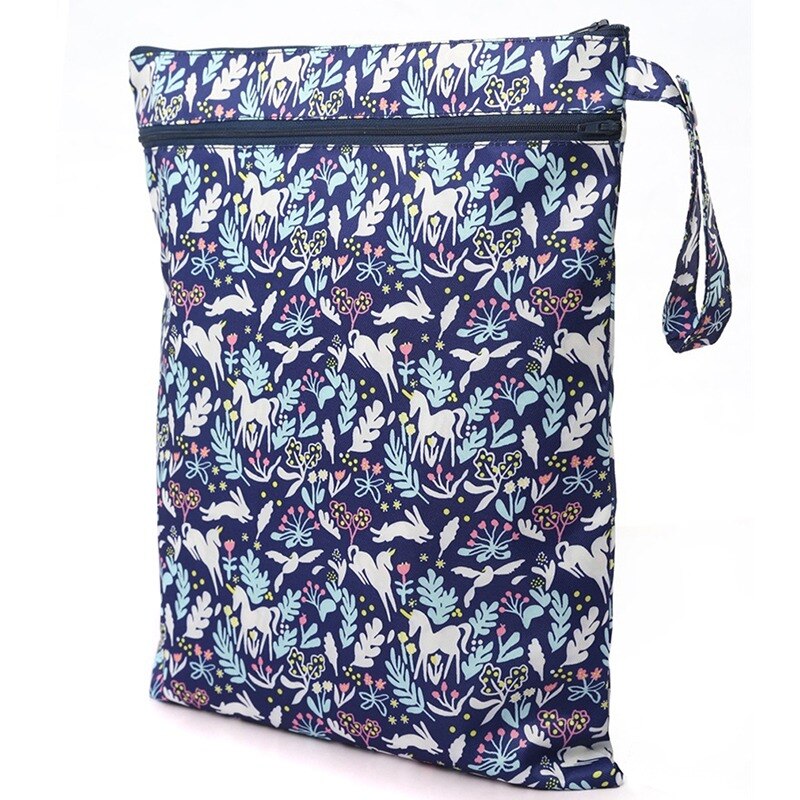 Baby Luier Wandelwagen Opknoping Luiertas Pul Reizen 41X33 Cm Dubbele Rits Waterdichte Dieren Gedrukt Opbergtas: Style 3