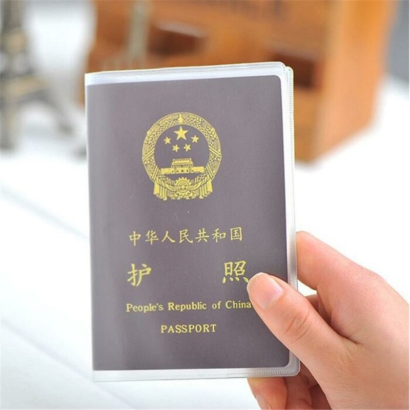 Funda impermeable de viaje para pasaporte, funda para pasaporte, funda transparente para tarjetas de tarjeta de PVC, funda para tarjeteros y cartera de identificación: Matte Type