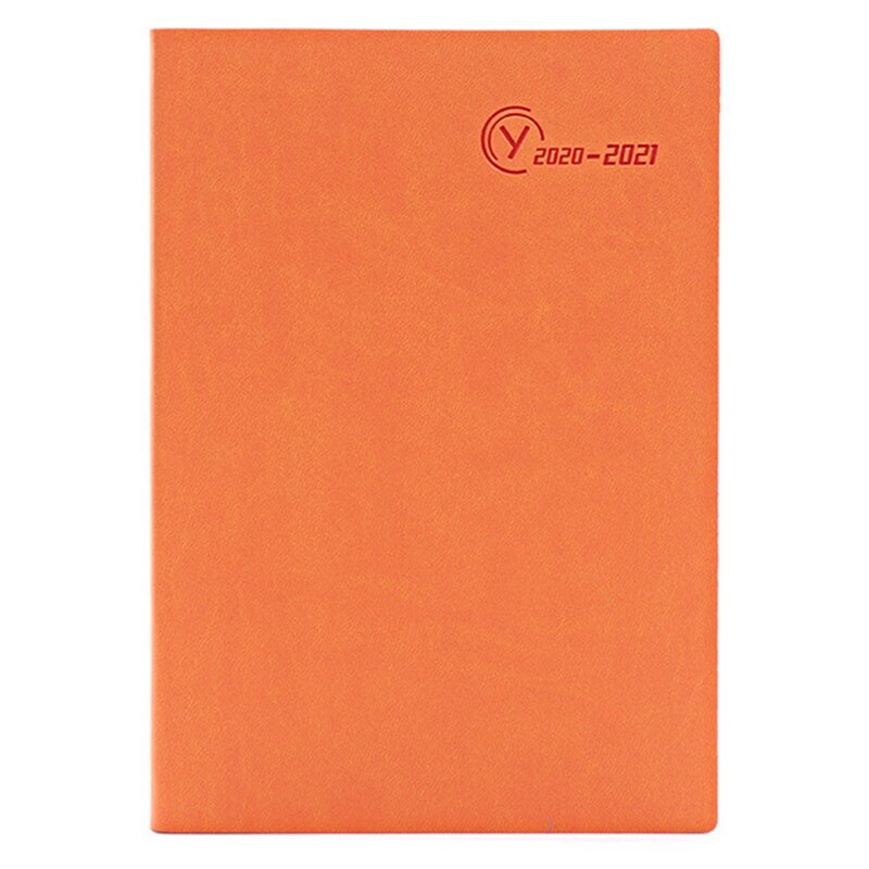 2021 porządek obrad do miękkie etui notatnik plan zarządzania czasem A5 zeszyt: pomarańczowy