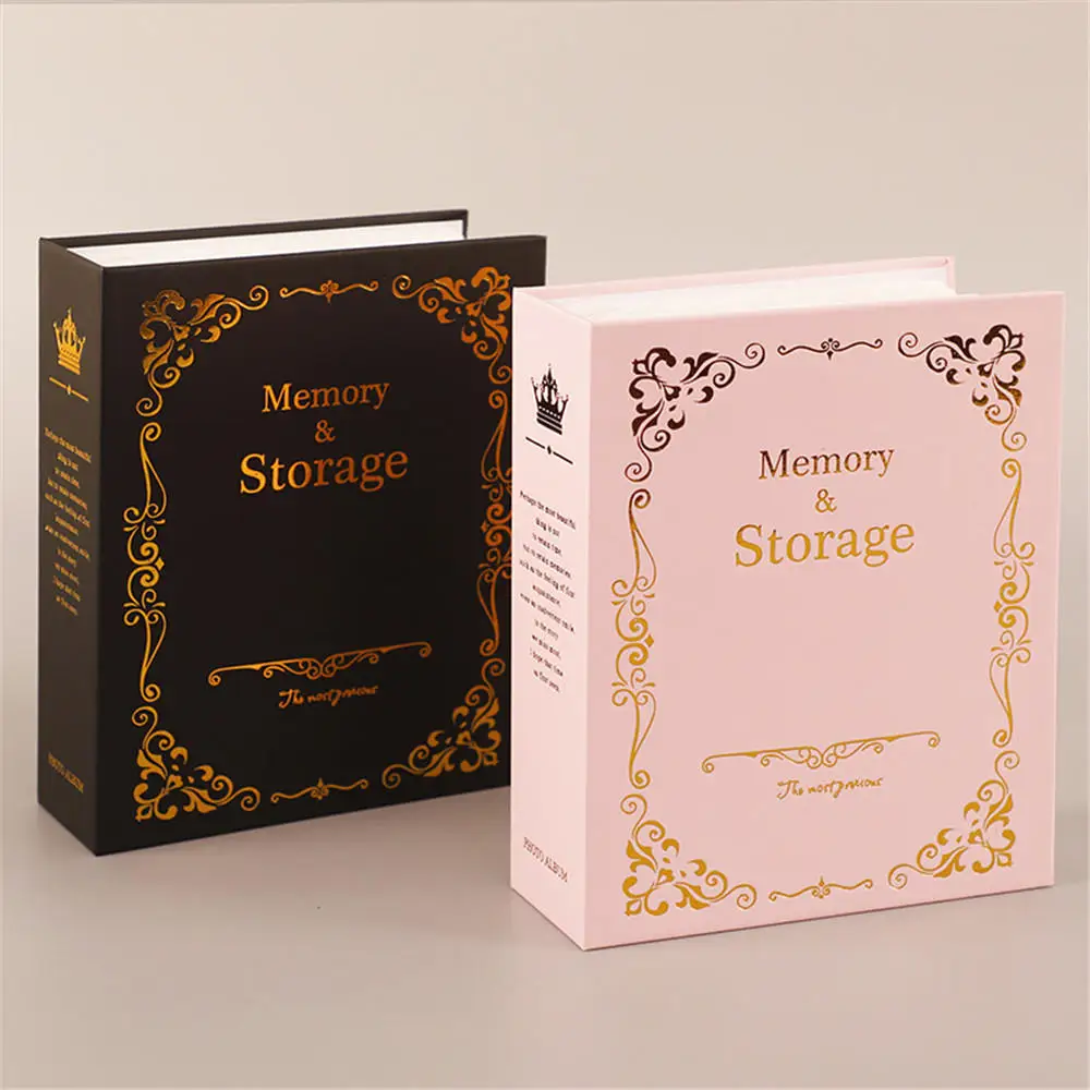 6- tommers fotoalbum med 100 lommer, bildeoppbevaring, scrapbooking-etui, fotoalbumramme, hjemmeminne