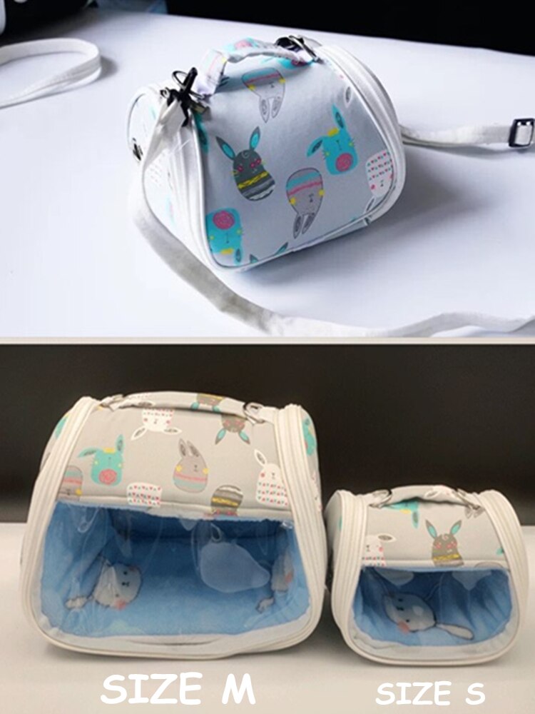 Pet Bird Carrier Lightweight Parrot Cage Portable Sugar Glider Backpack Lizard Bag Hamster Nest for Small Animals Pet Supplies: Grey coral fleece / S 16X16XH12.5CM