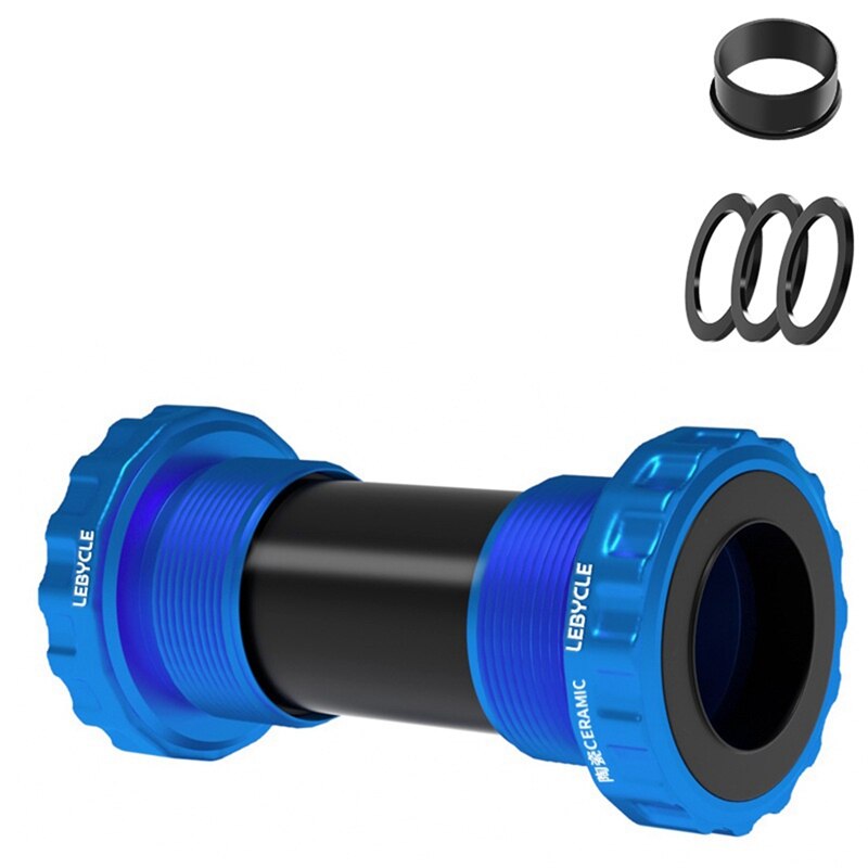 Lebycle Bike Bottom Bracket Set Sealed Bearing Thread Type 68 73mm BSA68 BB91 Shell 24mm MTB Road Bike Bottom Bracket: Blue