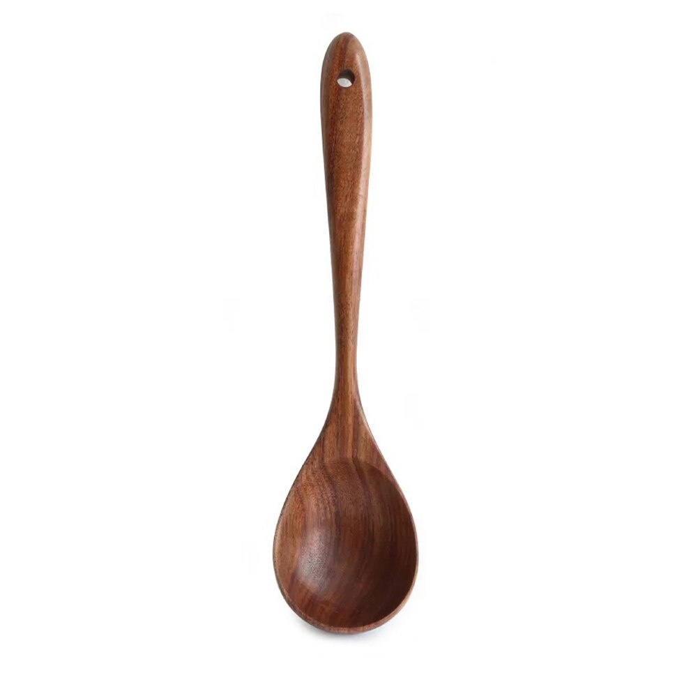 Cuillères spatule en bois | Ustensiles de cuisine, rétro en bois, ustensiles de cuisine domestiques, ustensiles de cuisine, cuillères légères, ustensiles de cuisine avec trou de suspension 7 Types: 4