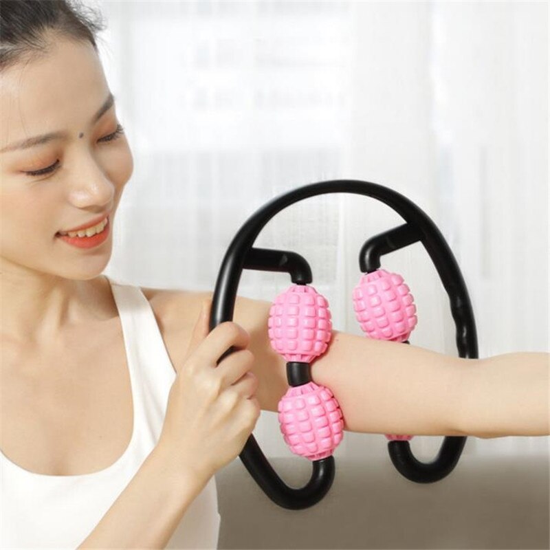 A Type Of Indoor U-shaped Point Massage Roller, Used For Arm, Leg, Neck And Muscle Tissue Fitness Gym Yoga Pilates 4 Rounds