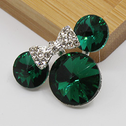 5pc 20 x 30mm flerfarvede glas rhinsten knapper til tøj sofa håndværk knop diamant sytilbehør: Mørkegrøn