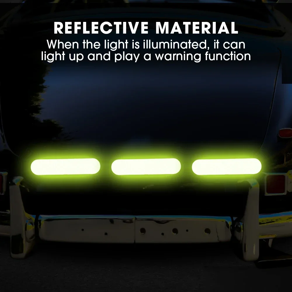 Pegatinas reflectantes de advertencia para casco de motocicleta, tiras decorativas de conducción de seguridad nocturna, calcomanías para bicicleta y coche, 10-100 Uds.