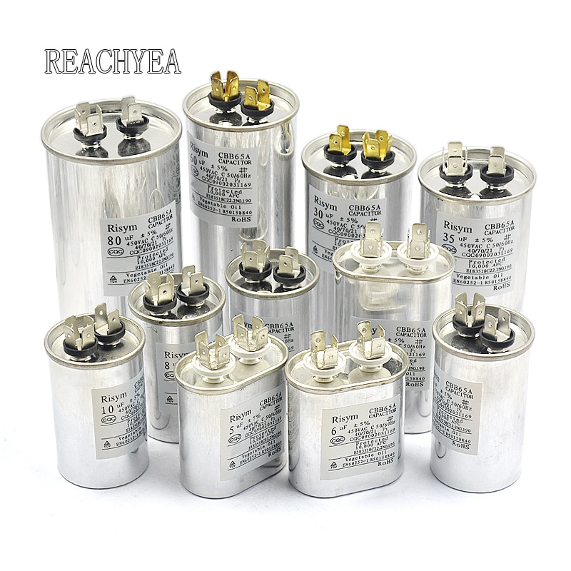 Special Offer Contactor Mendocino Motor Cbb65 Air Condition Compressor Start Capacitor 20/25/30/35/40/45/50/60/70uf 450v