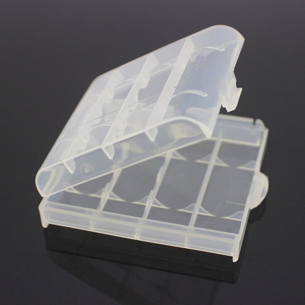 5 stück/packung farbige batteriehalter-etuis aus hartplastik für .5/ 4 aa .7 batterien (farbe zufällig)