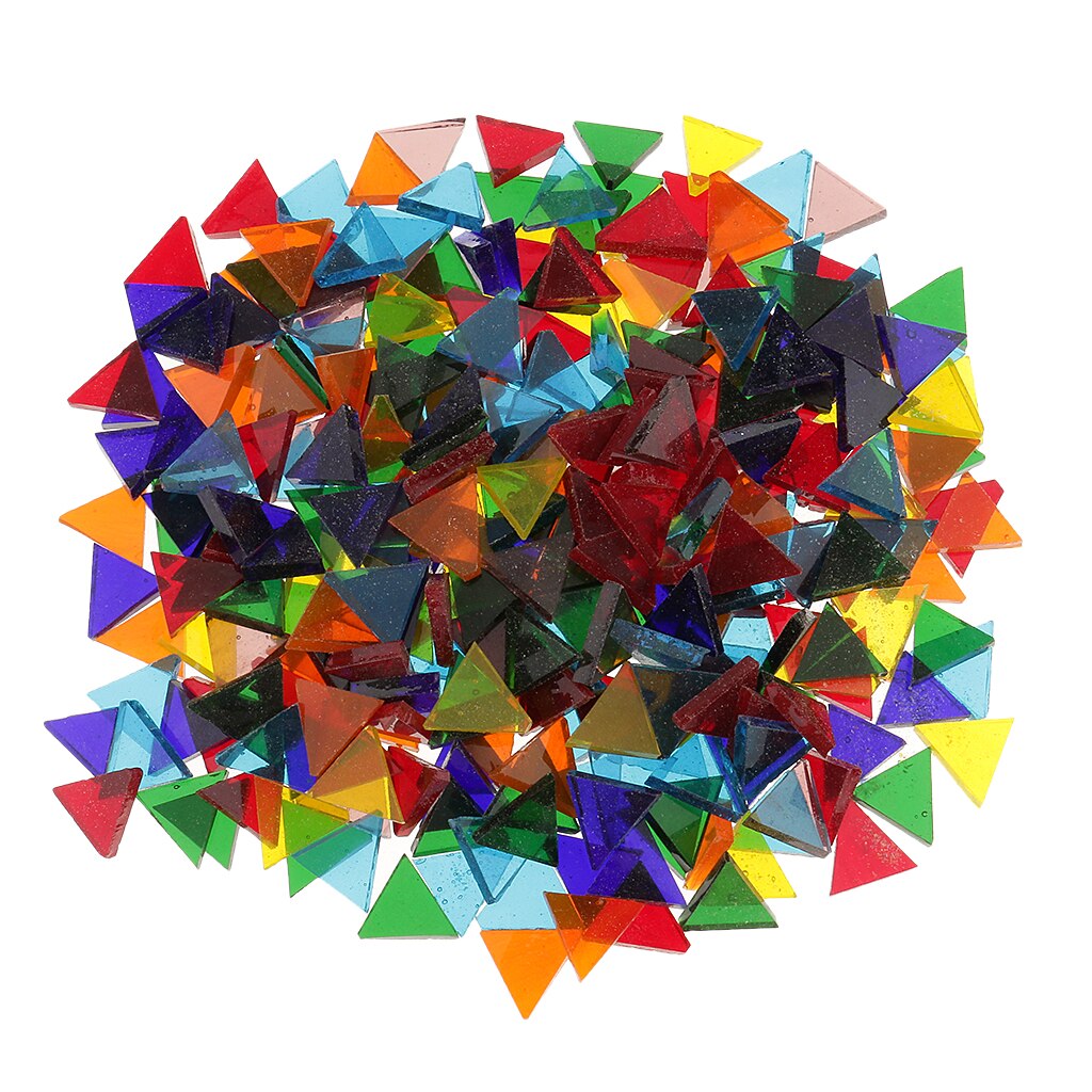 Pièces de mosaïque en verre losange, couleurs assorties, 320g, artisanat, bricolage