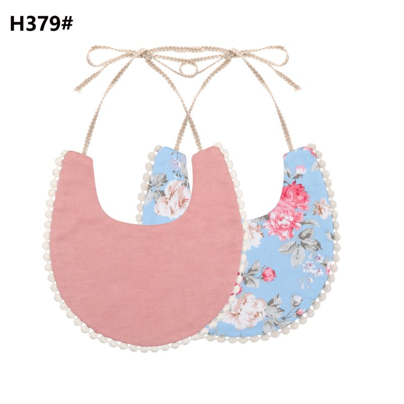 Newborn Toddler Cotton Baby Girls Saliva Towel Tassels Bibs Feeding Burp Cloths: H379