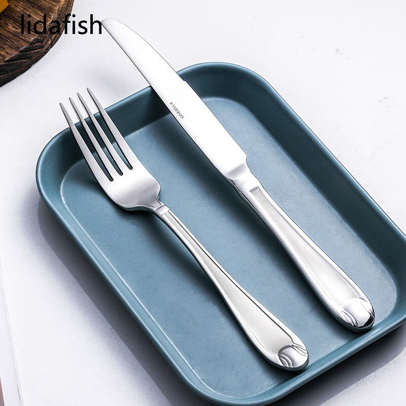 Lidafish-vajilla nórdica de acero inoxidable, cuchillo, tenedor, cuchara, mesa de cocina, accesorios de cocina, 1 Uds.