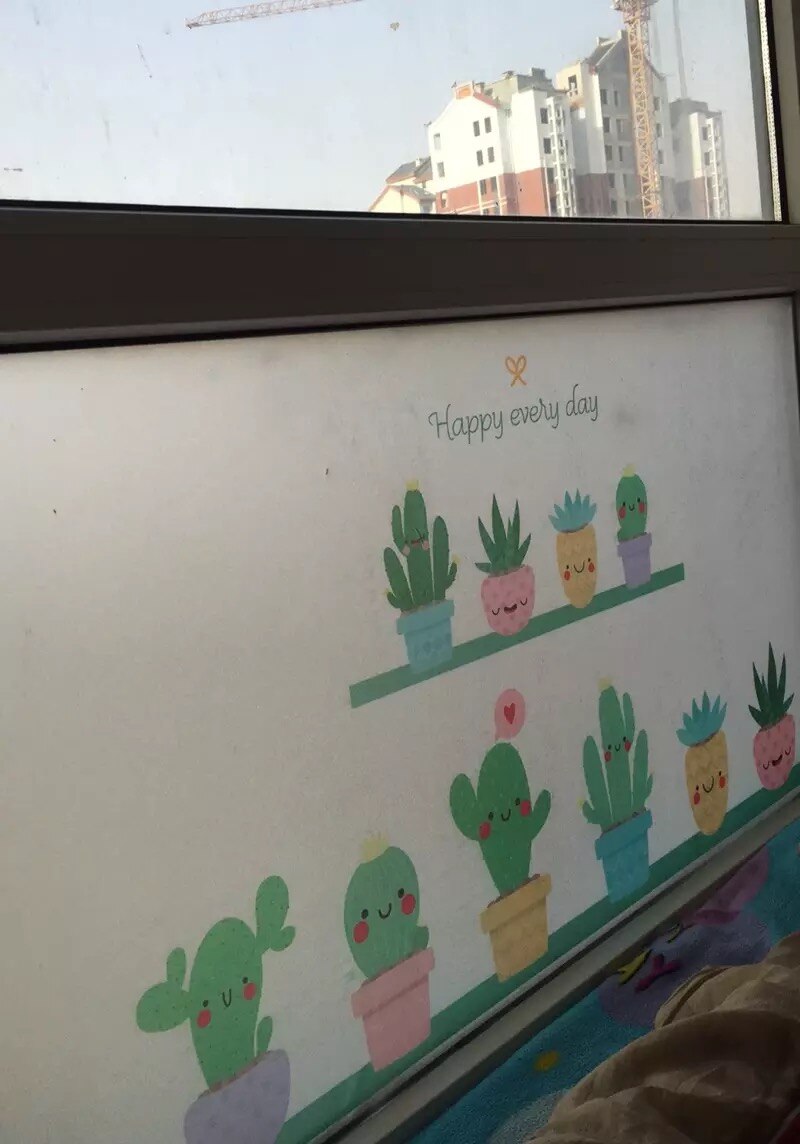 Cactus en pot taille personnalisée fenêtre Film sur verre autocollants pas de colle teinté vie privée décalcomanies salle de bains bureau porte coulissante décor à la maison