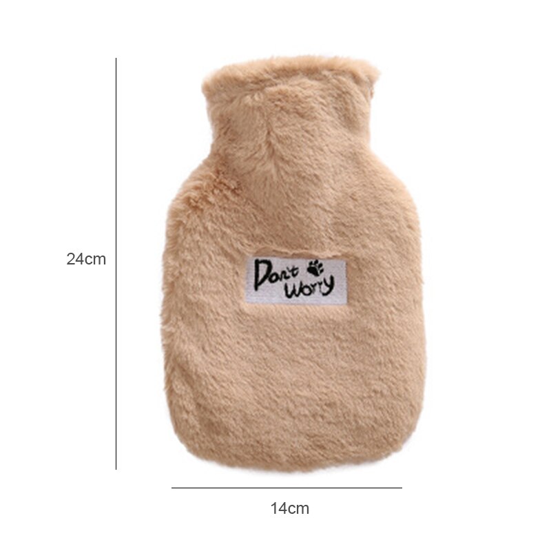 500ml met water gevulde waterflessen met pluche hoes, stresspijnverlichting, winterse warmte, meisjes, kinderen, handen en voeten, waterzak