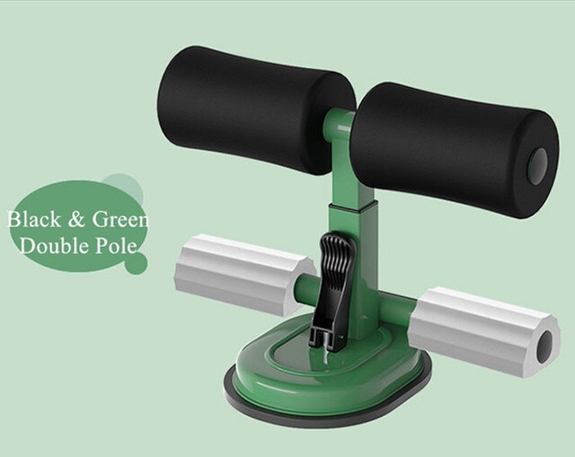 Banco de peso ajustable para abdominales, barra de abdominales, asistente de suelo, máquina de entrenamiento, gimnasio en casa, equipo de Fitness: black green