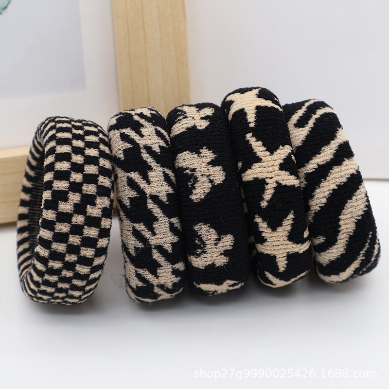 5 uds. De coleteros simples para mujeres y niñas, bandas elásticas de goma para el cabello, accesorios, lazo, Anillo para el cabello, tocado de cuerda, tocados, soporte para cola de caballo: Rojo